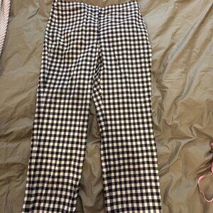 Kate straight-leg pant in gingham Italian wool blend Size 12